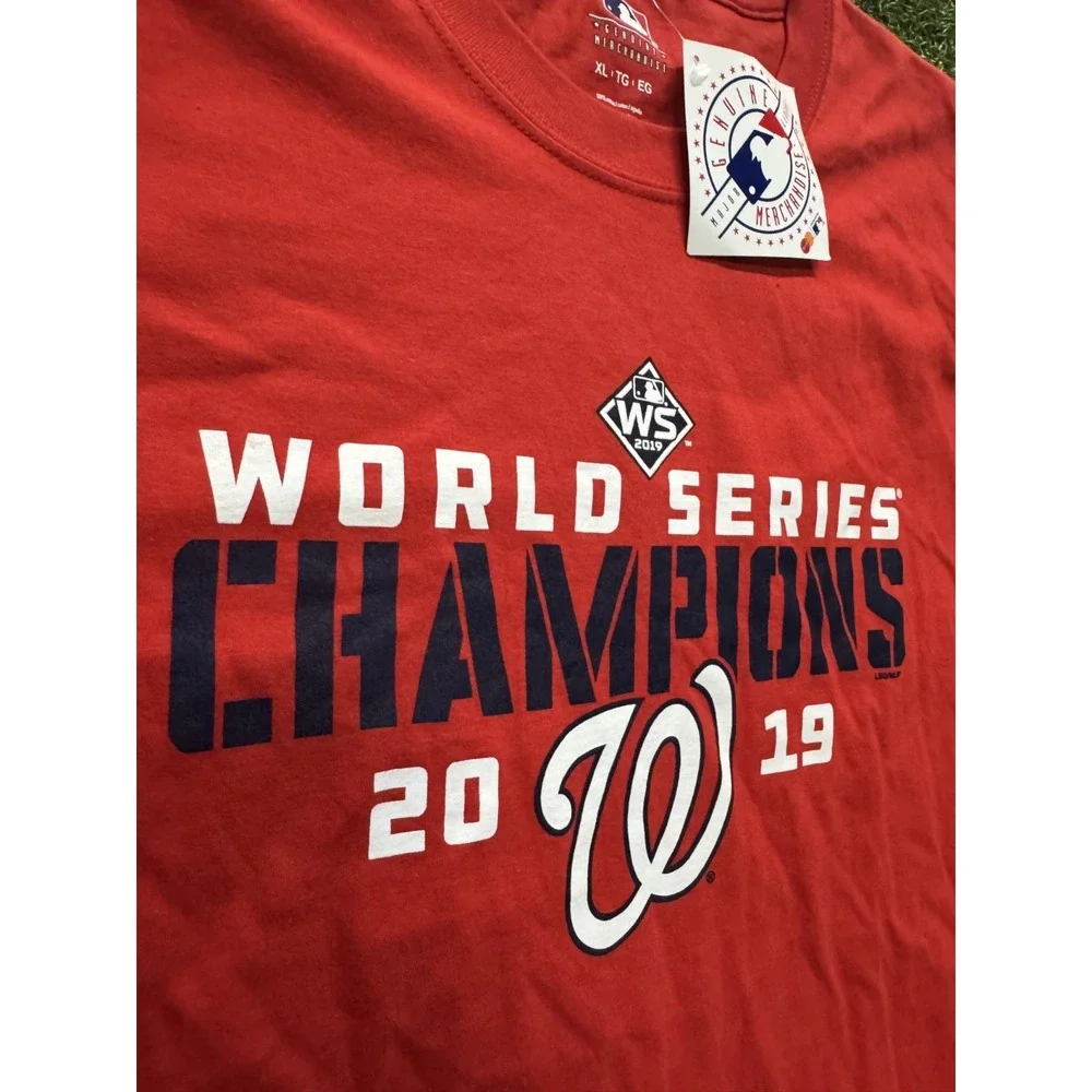 MLB T-Shirt Mens Size XL Washington‎ Nationals Red 2019 World Series Champions